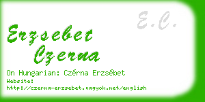 erzsebet czerna business card