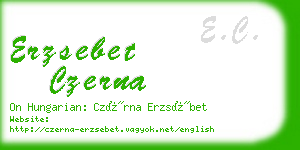 erzsebet czerna business card